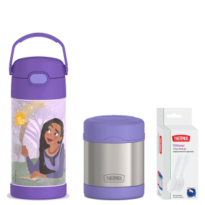 12oz Disney's Wish FUNtainer Water Bottle & 10oz Food Jar Bundle